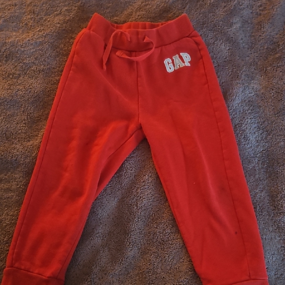 GAP Red Joggers with Elastic Waistband